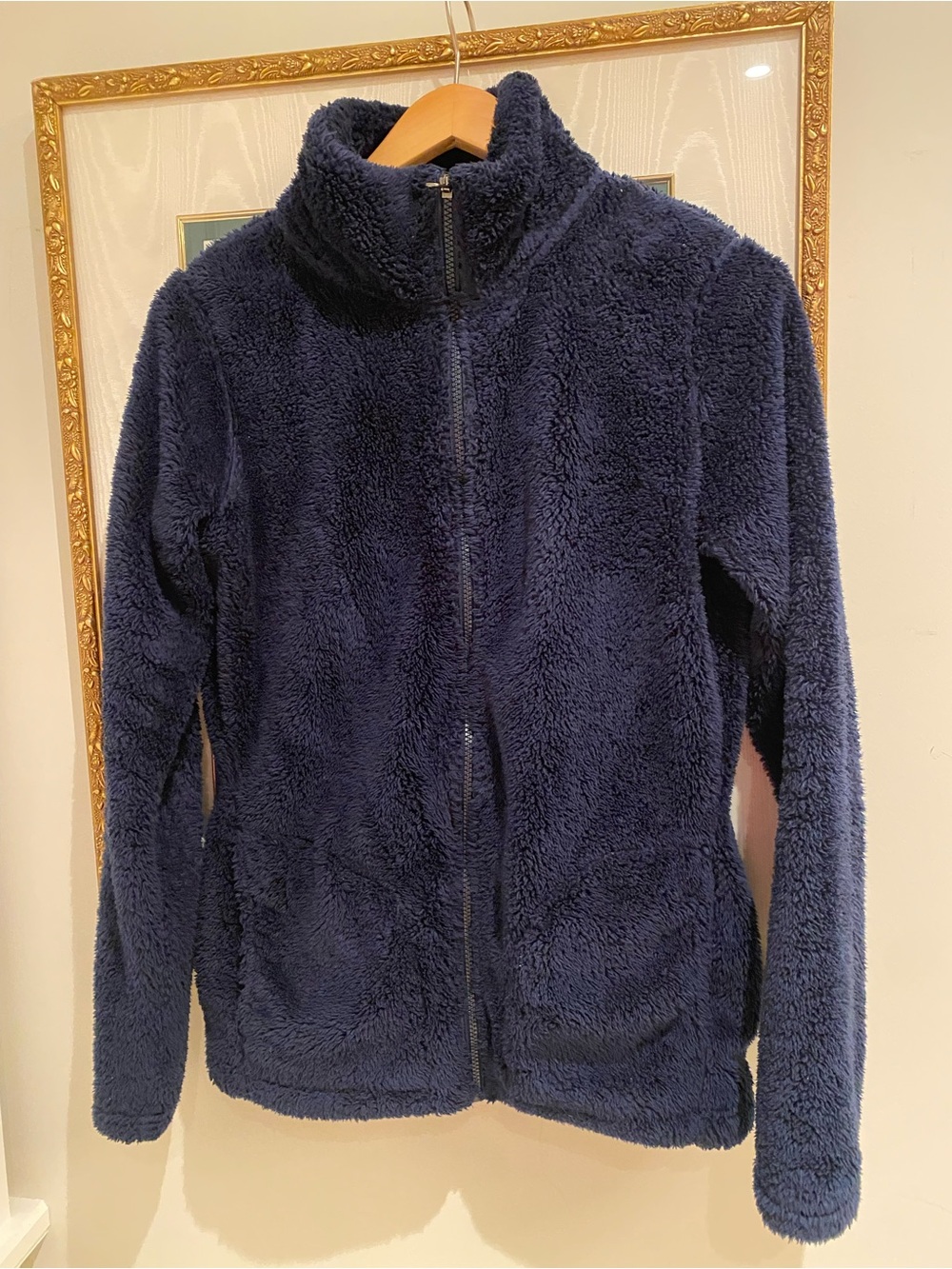 Plush Zip-Up Jacket — Navy WINDRIVER